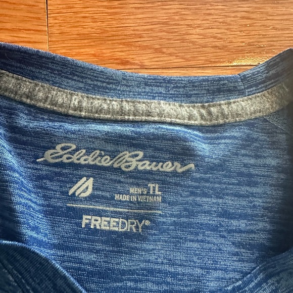 Two Eddie Bauer athletic t shirt free dry size large TALL LT - Picture 4 of 6